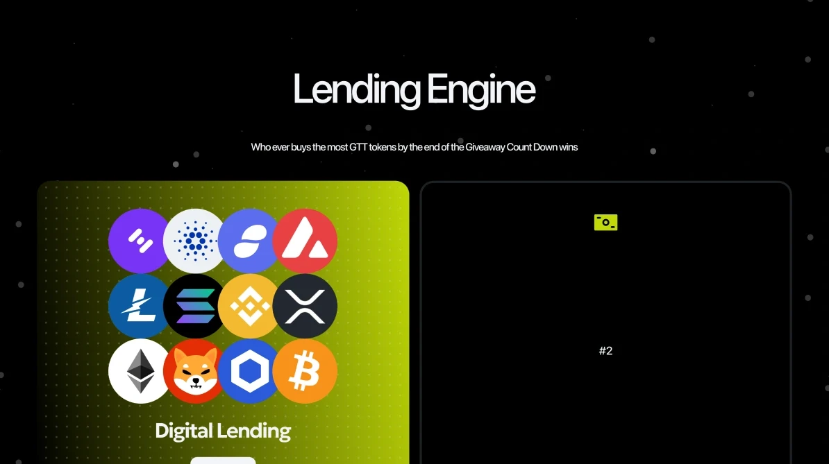 Lending engine: the digital lending and RWA lending cards.