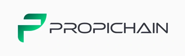 The Propichain logo — a green P and the wordmark — on light grey.